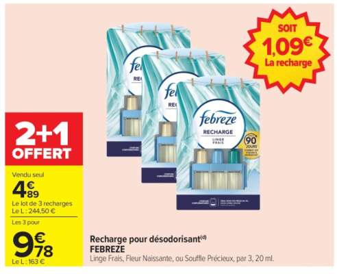 Recharge pour désodorisant FEBREZE