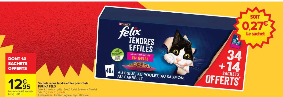 Felix tendres effilés