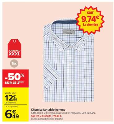 Chemise fantaisie homme