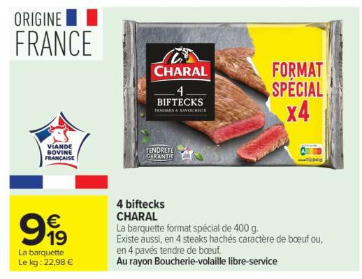 4 Biftecks CHARAL