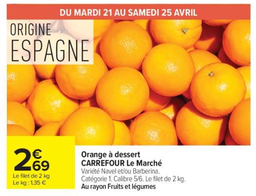 Orange à dessert