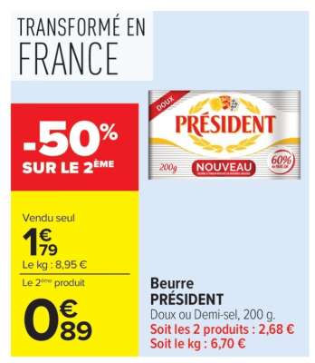 Beurre PRESIDENT