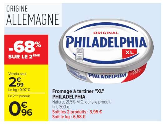 Fromage à tartiner "XL" PHILADELPHIA