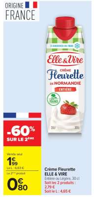 Crème Fleurette ELLE & VIRE