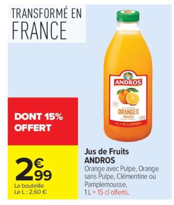 Jus de Fruits ANDROS