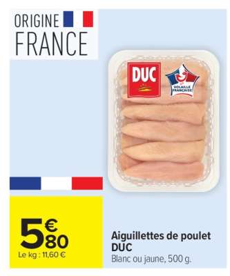 AIGUILLETTES DE POULET "DUC"