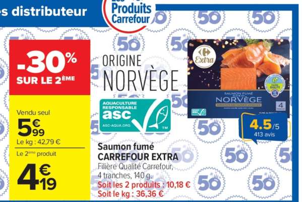 Saumon Fumé Carrefour Extra