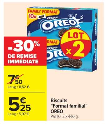 Biscuits «Format familial» OREO