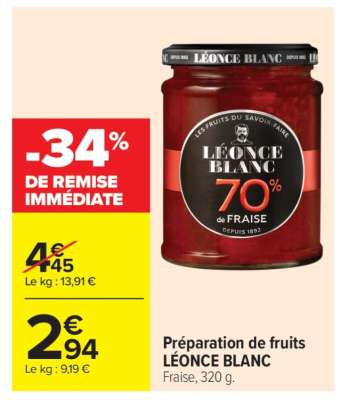 Préparation de fruits LÉONCE BLANC