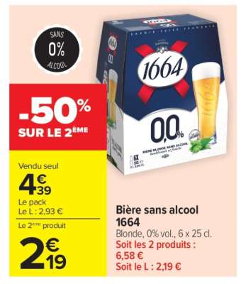 BIÈRE SANS ALCOOL 1664