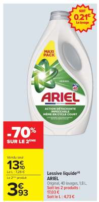 LESSIVE LIQUIDE "ARIEL"