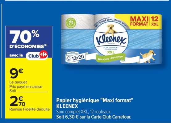 Papier hygiénique «Maxi Format» KLEENEX