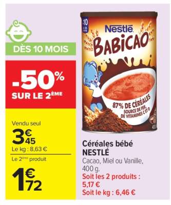 Céréales bébé NESTLE