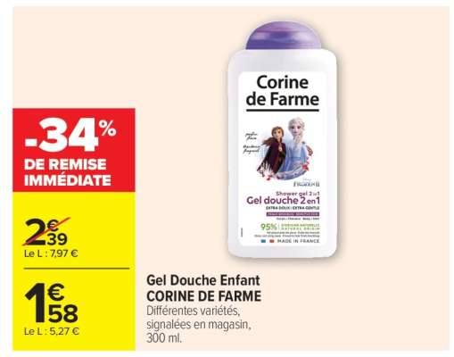 Gel Douche Enfant CORINE DE FARME