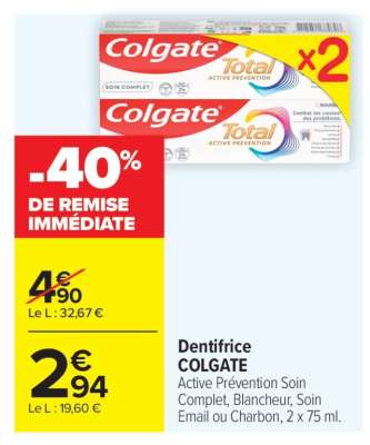 Dentifrice Colgate