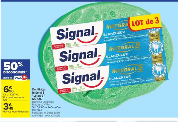 Signal Intégral 8 Lot de 3