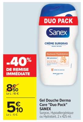 Gel Douche Derma Care «Duo Pack» SANEX