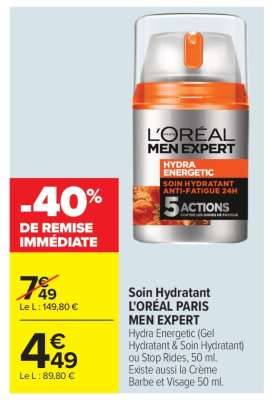 Soin Hydratant L'ORÉAL PARIS MEN EXPERT
