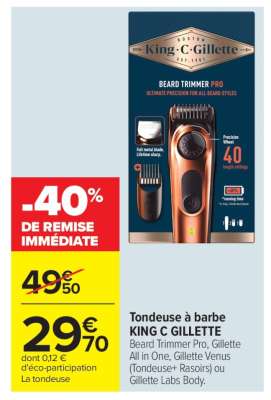 Tondeuse À Barbe King C Gillette
