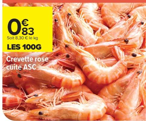 Crevette rose cuite ASC
