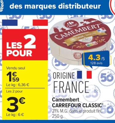 Camembert Carrefour Classic
