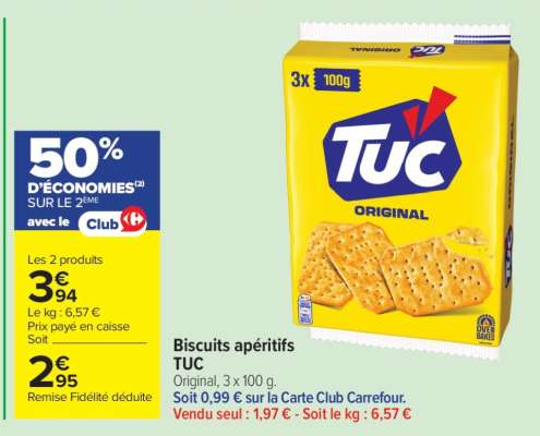 Biscuits apéritifs TUC