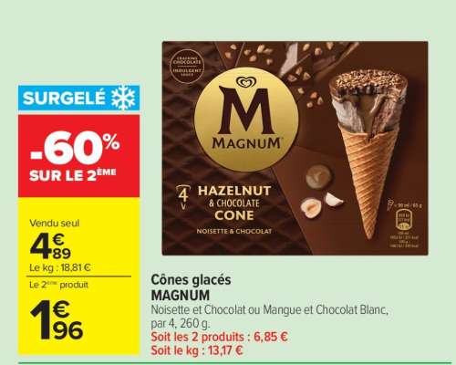 Cônes glacés MAGNUM