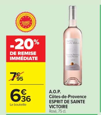 A.O.P. Côtes-de-Provence ESPRIT DE SAINTE VICTOIRE