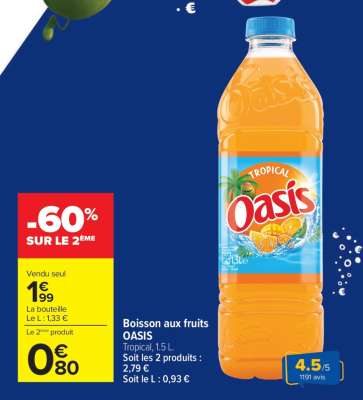 BOISSON AUX FRUITS 'OASIS'