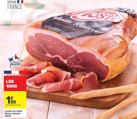 Jambon sec Vieille Réserve désossée AOSTE
