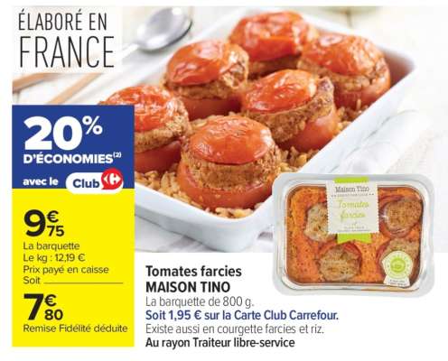 Tomates farcies MAISON TINO
