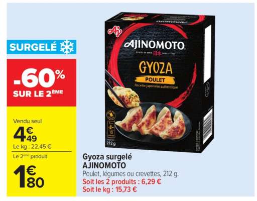 Gyoza surgelé AJINOMOTO