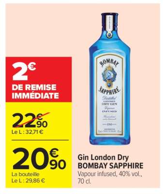 Gin London Dry BOMBAY SAPPHIRE