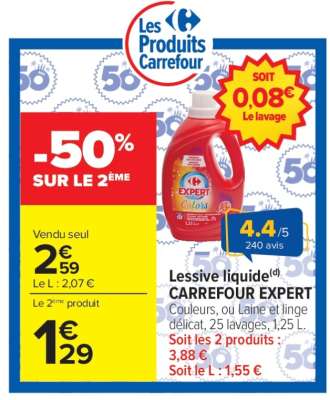Lessive liquide CARREFOUR EXPERT