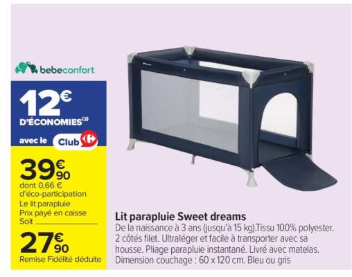 Lit parapluie Sweet Dreams