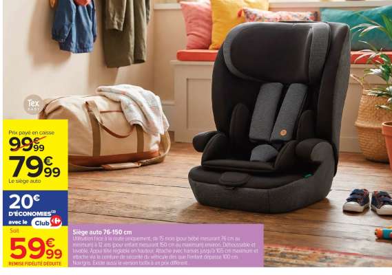 Siège auto 76-150 cm