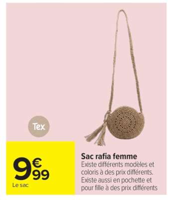 Sac rafia femme