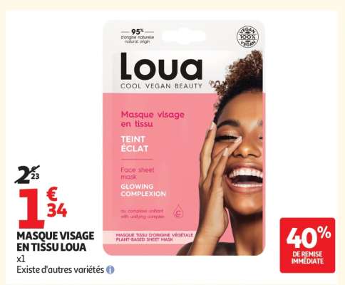 MASQUE VISAGE EN TISSU LOUA