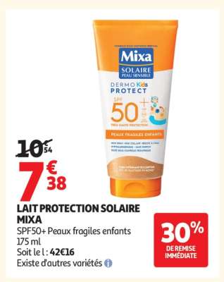 LAIT PROTECTION SOLAIRE MIXA