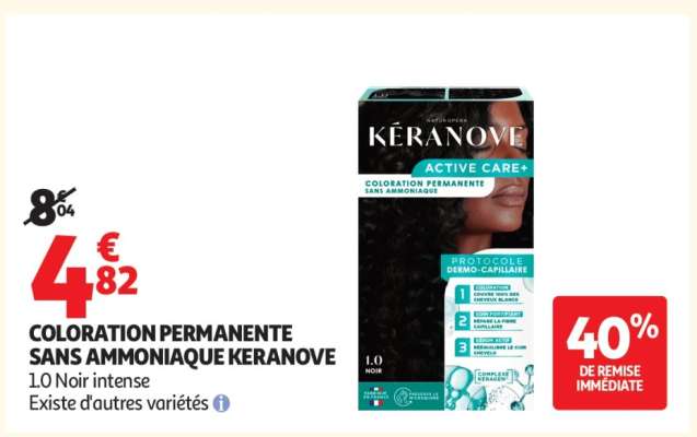 COLORATION PERMANENTE SANS AMMONIAQUE KERANOVE