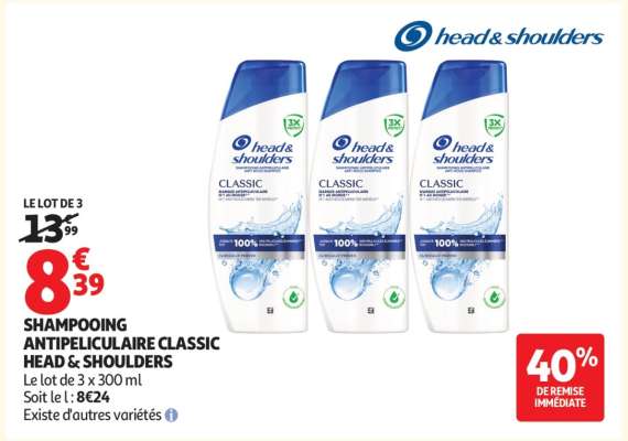 Shampooing Antipelliculaire Classic Head & Shoulders