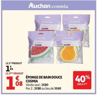 ÉPONGE DE BAIN DOUCE COSMIA