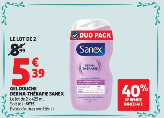 GEL DOUCHE DERMA THÉRAPIE “SANEX”
