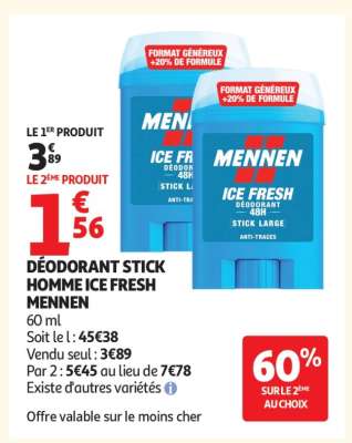 DÉODORANT STICK HOMME ICE FRESH MENNEN