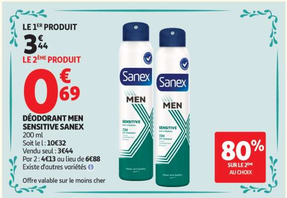 DÉODORANT MEN SENSITIVE SANEX