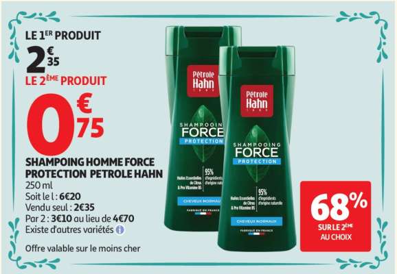 SHAMPOING HOMME FORCE PROTECTION PETROLE HAHN