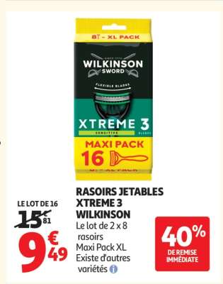 Rasoirs Jetables Xtreme 3 Wilkinson