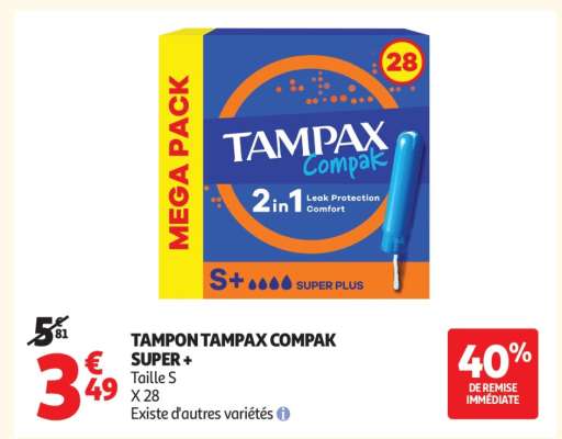 TAMPON TAMPAX COMPAK SUPER +