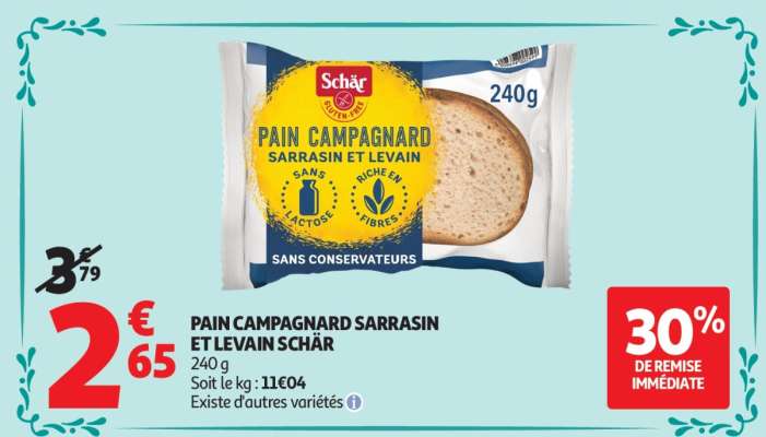 PAIN CAMPAGNARD SARRASIN ET LEVAIN SCHÄR