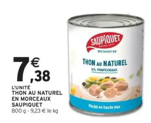 THON AU NATUREL EN MORCEAUX SAUPIQUET